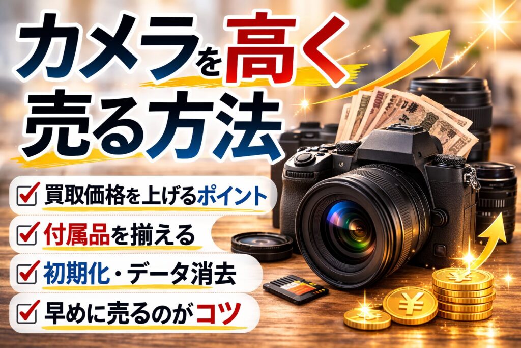 カメラを高く売る方法｜買取価格を上げるポイントを解説