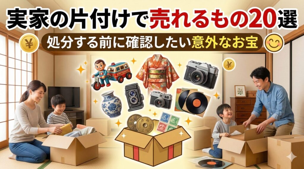 実家の片付けで売れるもの20選｜処分する前に確認したい意外なお宝